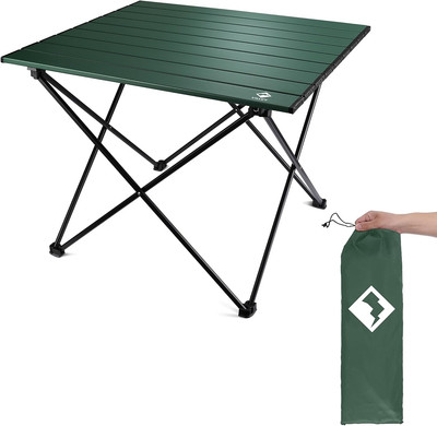 Portable Camping Side Table, Ultralight Aluminum Folding Beach Table 