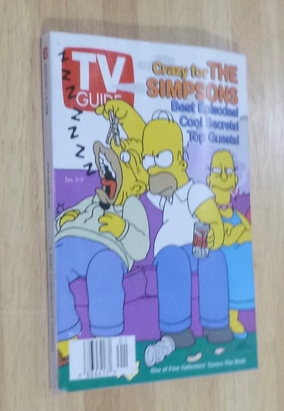 TV Guide  Jan 3-9 1998 Simpson's  1 of 4 Collector Covers Charlotte, NC Edition