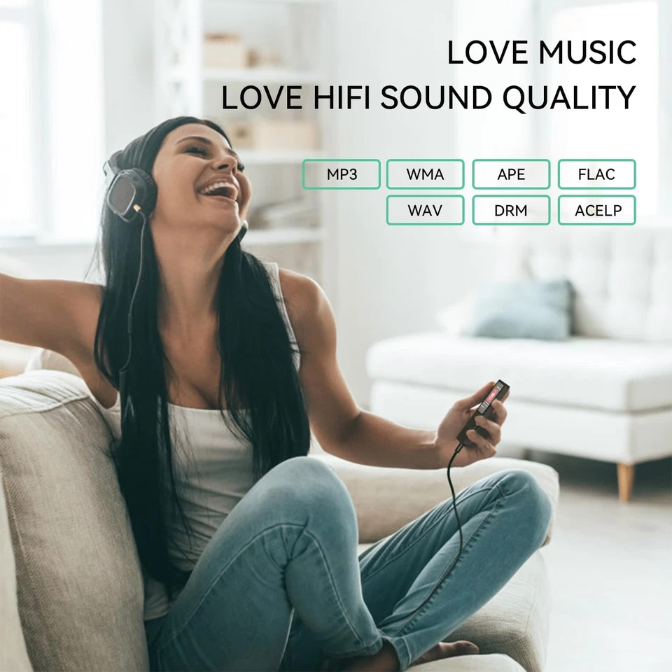 MP3 player AGPTEK A02 com Bluetooth 5.3, tela de 1.8 polegadas reprodutor de música portátil - Imagem 3 de 4