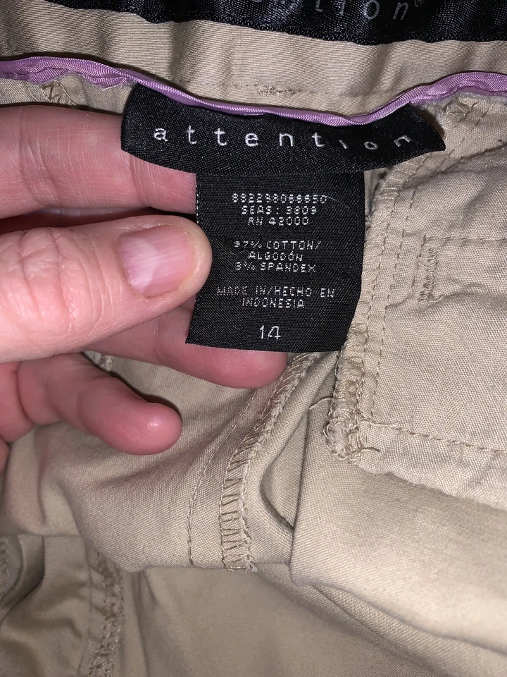 Attention, Womens Dress Pants, Size 14, Beige - Image 3 of 3