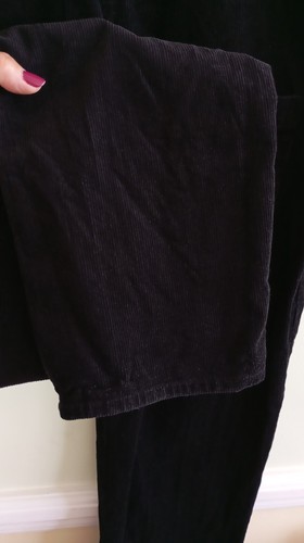 SIZE UK 12 NEW LOOK BLACK CORDUROY CORD FULL LENGTH DUNGAREES ALL SEASONS - Picture 18 of 21