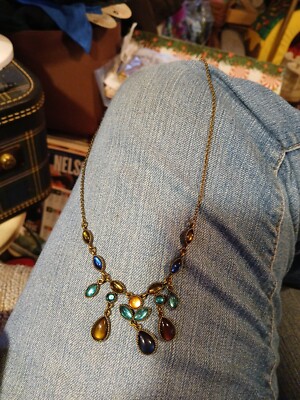 16in SAQ Necklace With Multiple Colored Stones