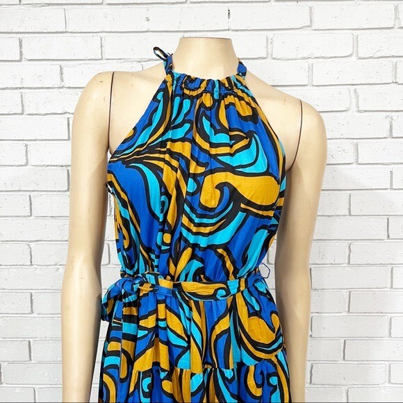 Zara Women’s Cotton Printed Halter Dress - Size Large image 3