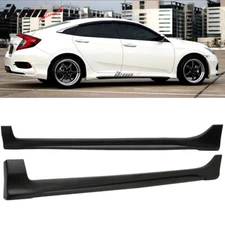 Fits 16-21 Honda Civic Sedan AVS Style Side Skirts Rocker Panel Splitter - PP