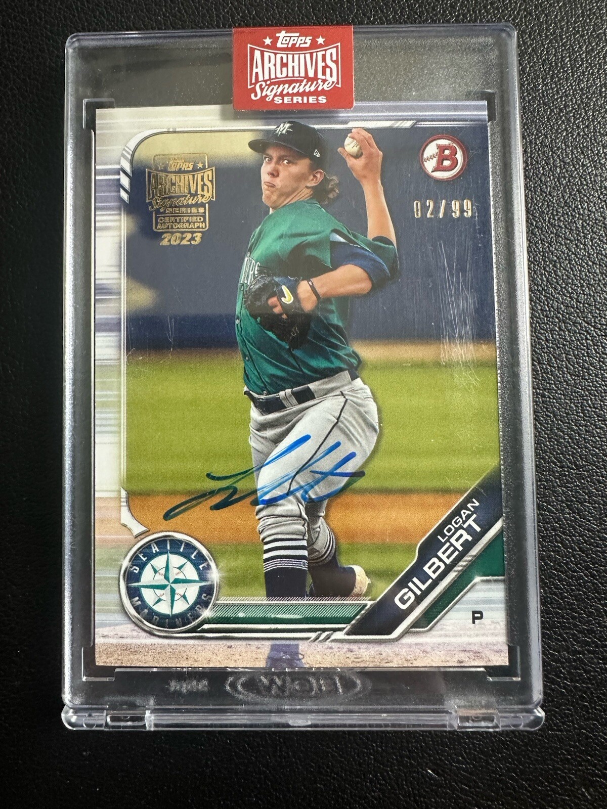 2023 Topps Archives Signature Series - Logan Gilbert-2019 Bowman