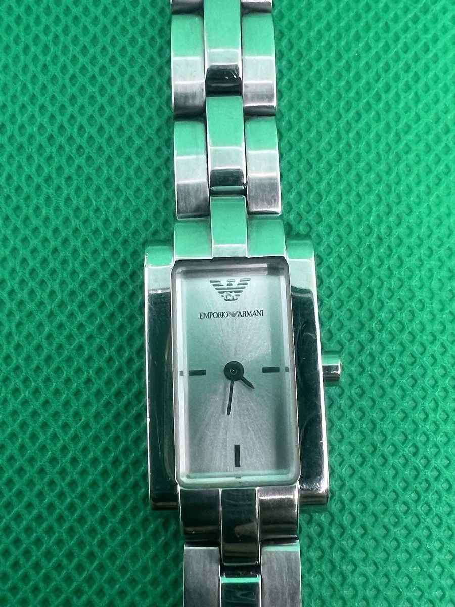 Emporio Armani ladies Stainless Rectangle face