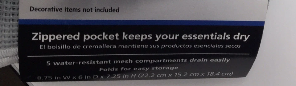 Bolso de Mano Mainstays Resistente al Agua con Cremallera Plata Suave Foto 4 de 4