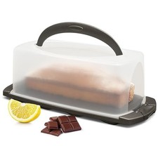 Cassetto per torte Hausfelder rettangolare, scatola per torte con cappuccio e maniglia, scatola