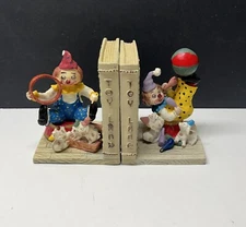 Vintage Artmark Clown Toy Land Bookends