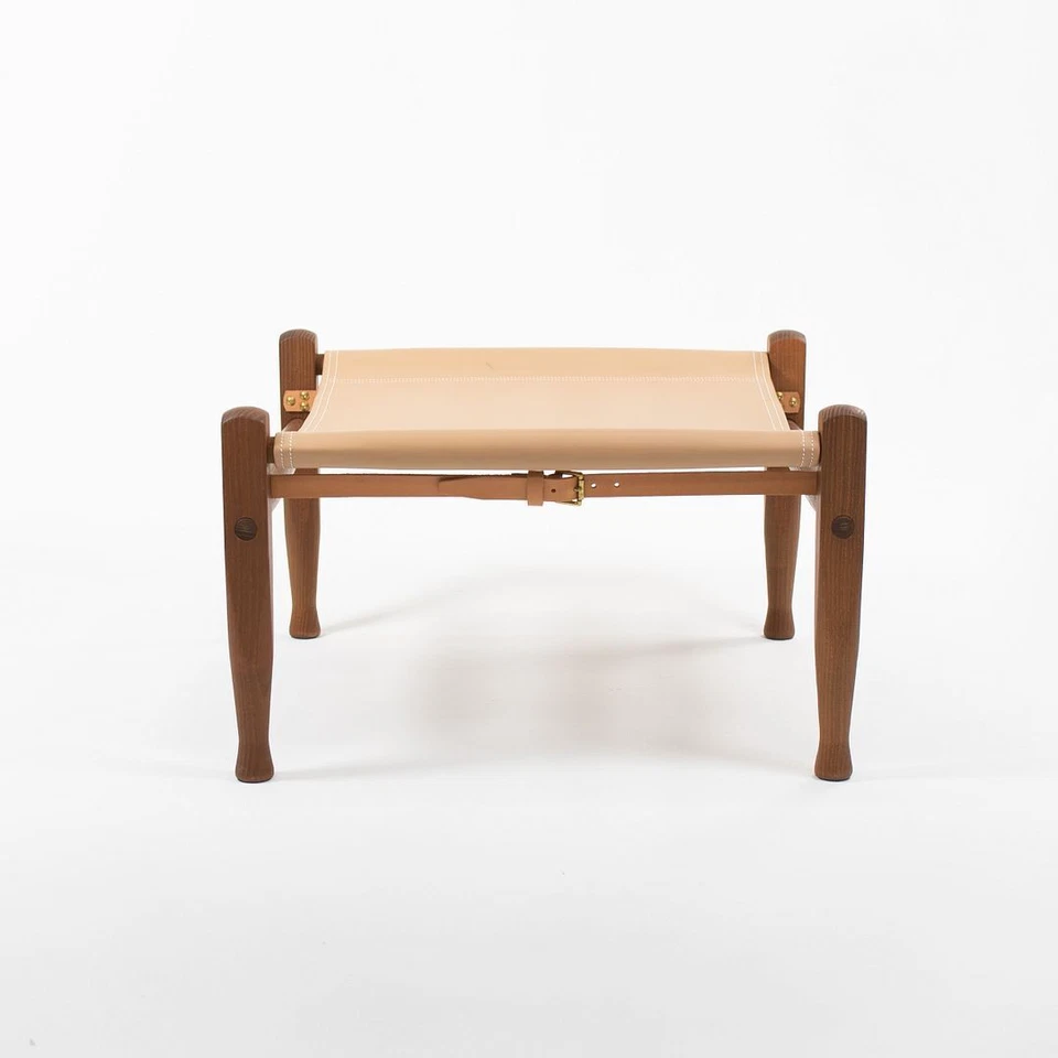 2021 KK97170 Safari Footstool by Kaare / Esben Klint for Carl Hansen Ash Leather - Image 4 of 4