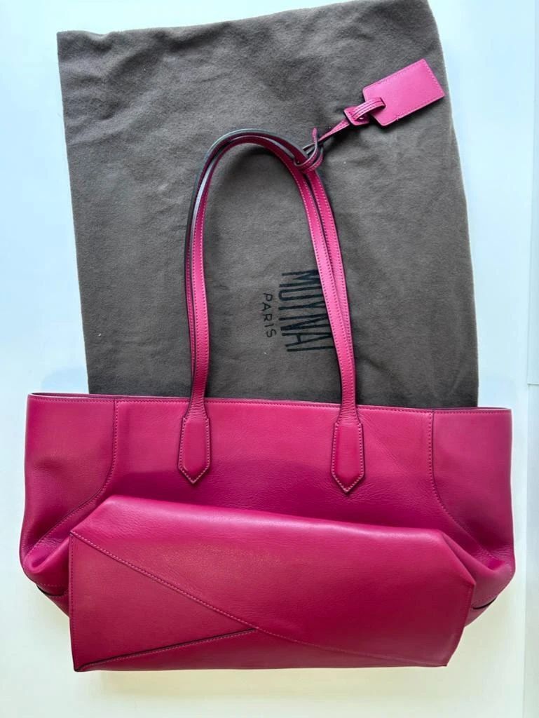 Moynat Tote Bag Canvas Leather Pink France Beautiful Bags Vintage