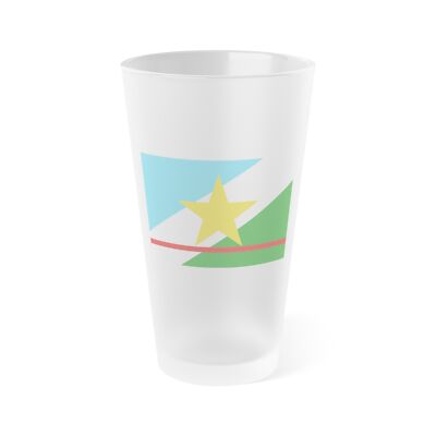 Flag of Roraima Brazil - Frosted Pint Glass 16oz