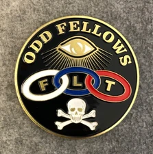 Odd Fellows Car Auto Emblem (Black)