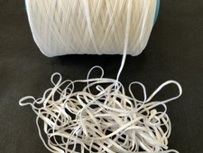 Elastique plat blanc 5 mm très souple idéal masque vendu par 2 mètres