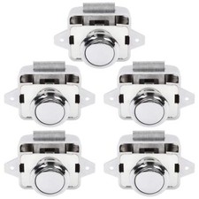 5 PCS Push Button Latch Cabinet Door Catch Keyless Cupboard Locks for RV Yach...