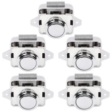 5 PCS Push Button Latch Cabinet Door Catch Keyless Cupboard Locks for RV Yach...