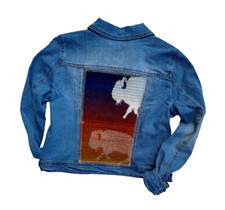 New - Womens M - Runs Small - Denim Jacket with Pendleton Wool - Buffalo