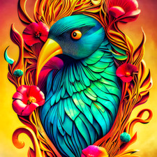 Printable, Digital Download, *.PNG File - Paper Birds Fine Art Collection: #26