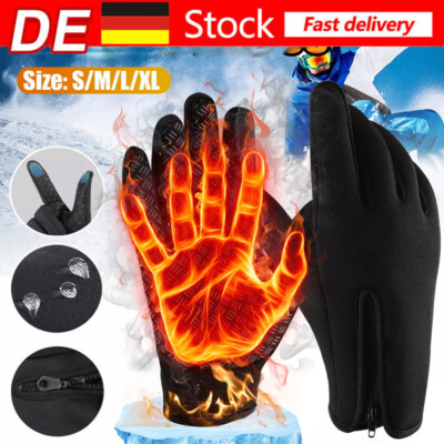 Winter Handschuhe Thermo Touchscreen Damen Herren Warme  Fahrrad Windproof DE