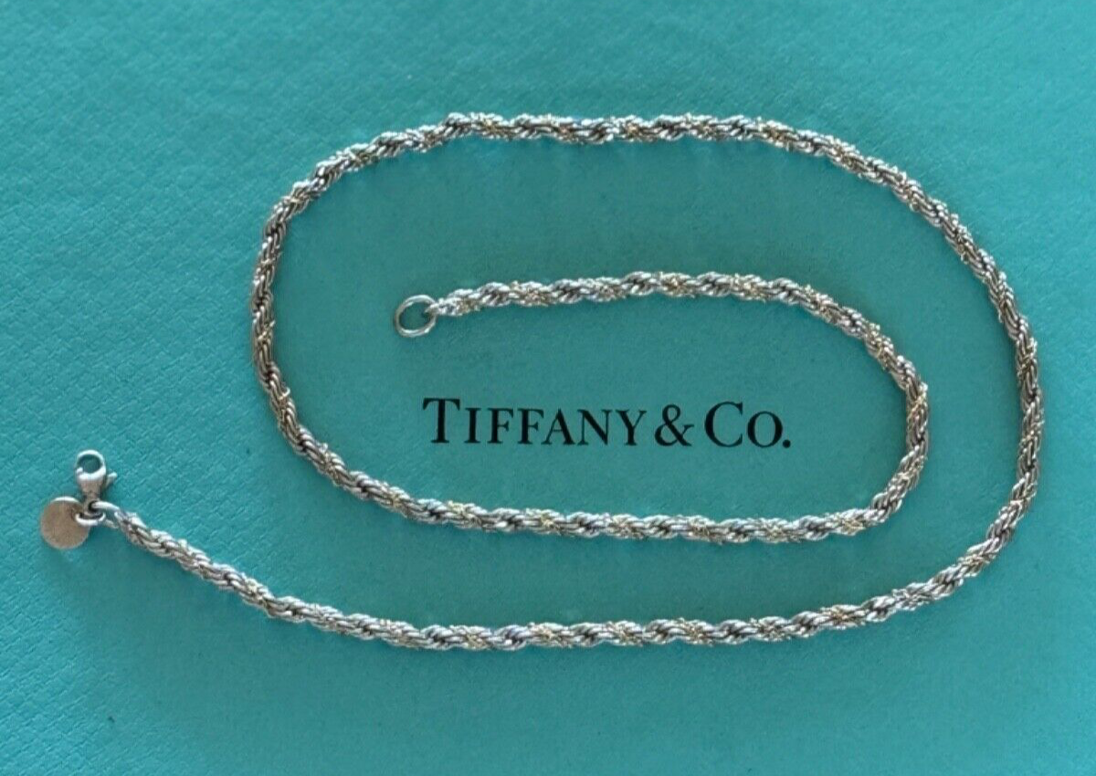 Tiffany & Co. Rope  Necklace in Sterling Silver 925 & 18k Gold 18