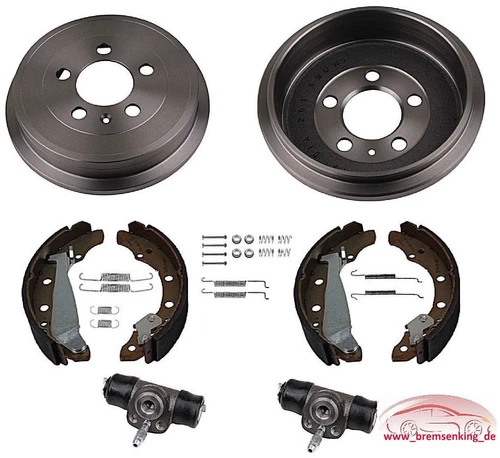 Skoda Fabia Bremstrommel Set Backen Radzylinder hinten Hinterachse