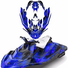 Aufkleber Grafik Set Wrap Jetski Rotax Bombardier Sea-Doo 3up Zünd 15-18 Eisblau