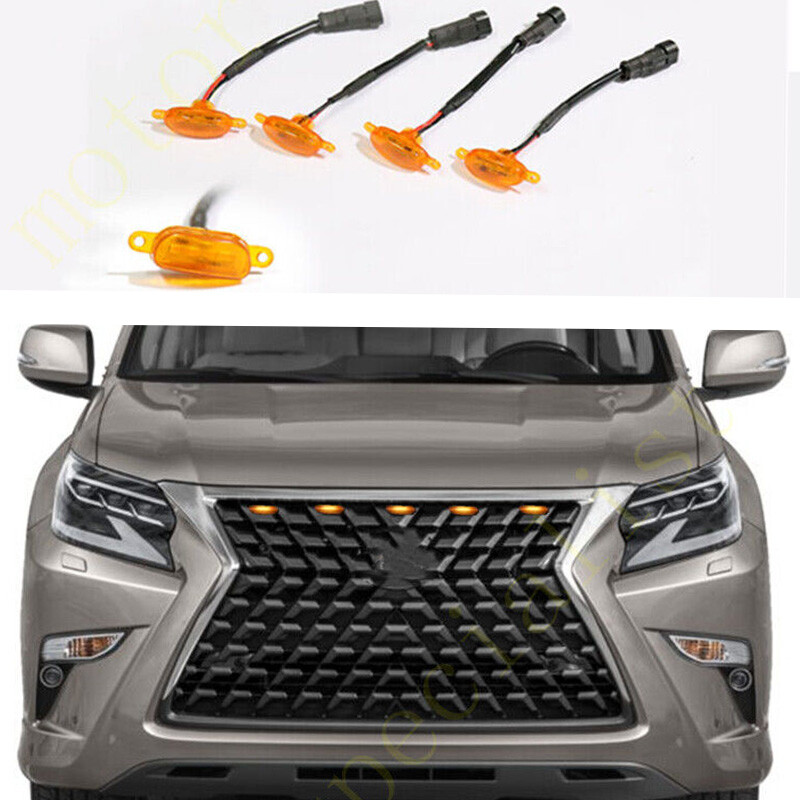 For Lexus GX460 202021 Grille LED Amber Light Raptor Style Grill Trim