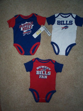 (3) Camisa Jersey Buffalo Bills NFL BEBÉ RECIÉN NACIDO 3-6M 3-6 M Meses