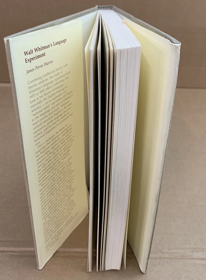 Walt Whitman's Language Experiment - James Warren - Hardback / Jacket - 1990 - Image 3 of 4