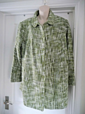 Green Designer Jacket Size 1xl Uk Ladies 14 16 Dialogue Coat Textured