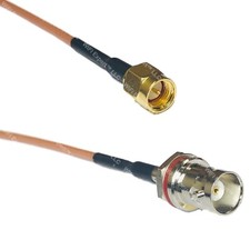 RG316 SMA MALE to BNC FEMALE SM BULKHEAD Coax RF Cable USA-Ship