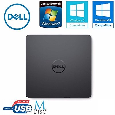 Dell External USB Ultra Slim DVD Drive +/- RW Plug Play using USB Port 