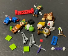 SUPER MARIO BROS MIXED SERIES LOT OF FIGURES  PARTS AS SHOWN AS FOUND LOT # 5