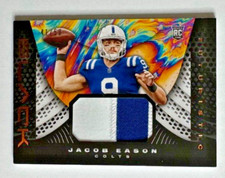Jacob Eason 2020 Panini Black Futuristic Copper Relic RC PATCH Colts #'d /50