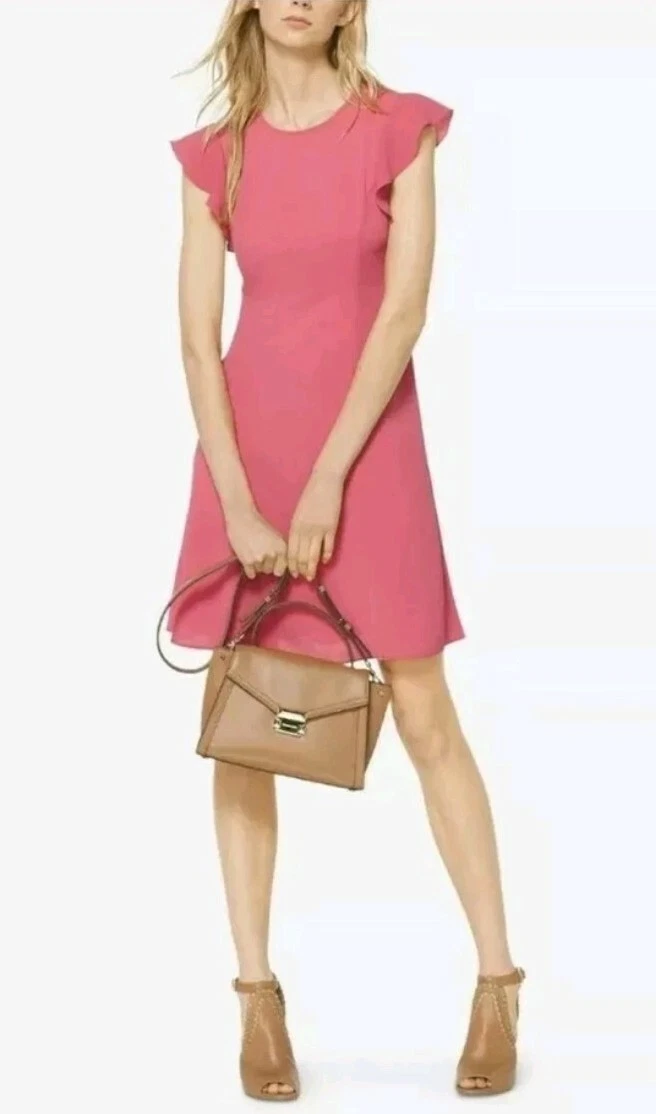 Abito MICHAEL KORS taglia XS £175 NUOVO CON ETICHETTE dettaglio arricciato