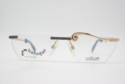 Vintage Brille Silhouette 9609 Gold Bronze Halbrand Brillengestell eyeglasses