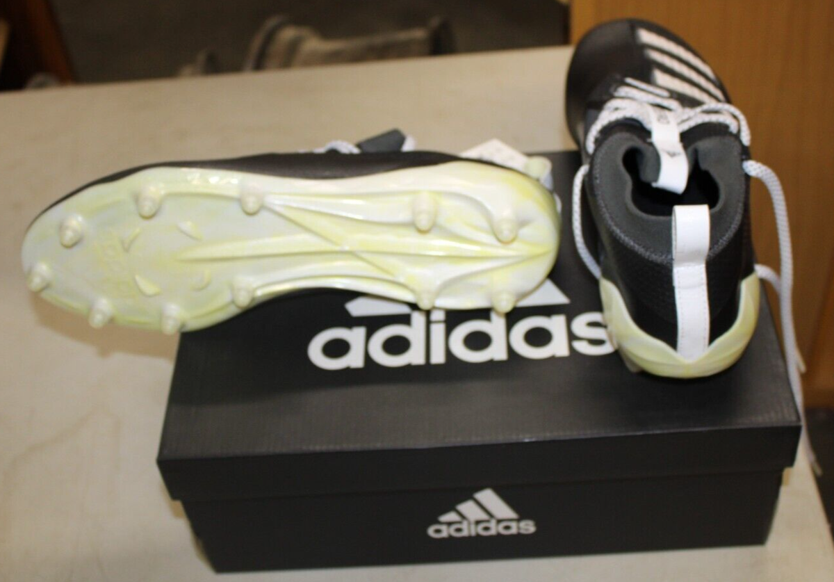 NEW Adidas Adizero 8.0 Football Cleats Black Grey White F36586 Men Size 10.5‎ adidas Men main image 2