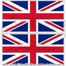 BRITISH Union Jack Flag GREAT BRITAIN Flag GB 140mm Stickers x2 Stickers