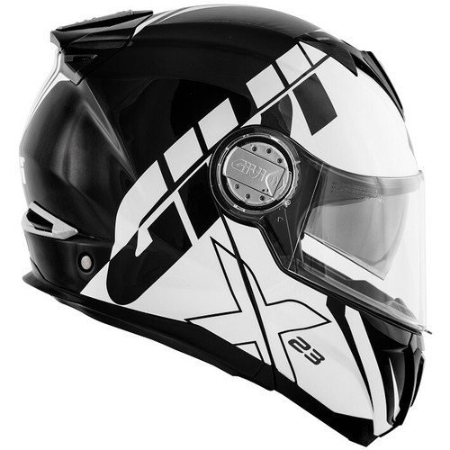 Helmet Modular Openable Motorcycle Touring GIVI X23 Eclipse Black White |  eBay