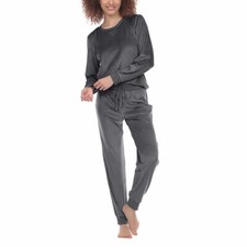 Honeydew Women's Charcoal Velour Super Soft Fleece Lounge Set 1516921 Size M