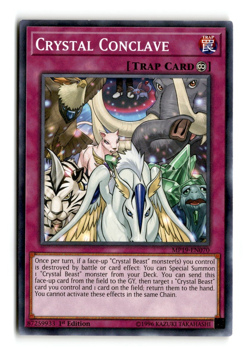 Yu-Gi-Oh! Crystal Conclave Card – Common 1st Edition From 2019 Gold Sarcophagus Tin Mega Pack