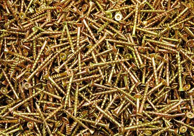 (5000) Torx T20 Star Flat Head 8 x 1-5/8 Yellow Zinc Type 17 Wood Screw BULK