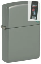 Zippo 49843ZL Classic Sage Zippo Logo Windproof Lighter + FLINT PACK