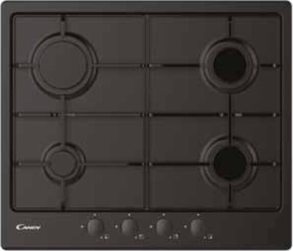 Piano Cottura a Gas 4 Fuochi Candy CHW6BRBB Nero 60 cm Incasso Sicuro