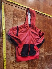 NIKE Boys Size 6 Black and Red Front Zip Jacket S30