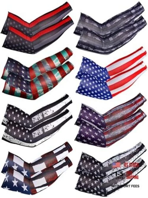 8 Pairs Arm Sleeves for Men Women Compression UV Sun Protection Arm Large
Opens in a new window or t