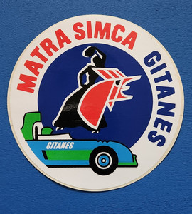 Vintage 1970s Mantra Gitanes Racing Decal /Sticker 4 1/2"