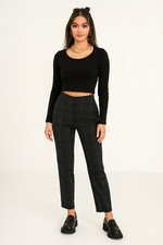 Worthington Plaid Trousers Pants Size 10 Straight Leg Whimsigoth Punk Grunge Y2K