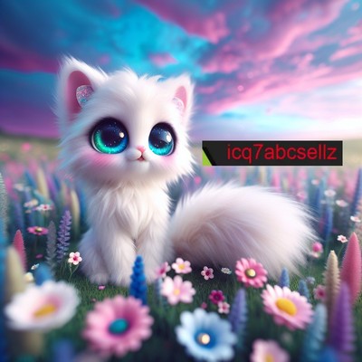 Digital Image  -Photo Wallpaper Background Desktop-  Fantasy Kawaii Cat