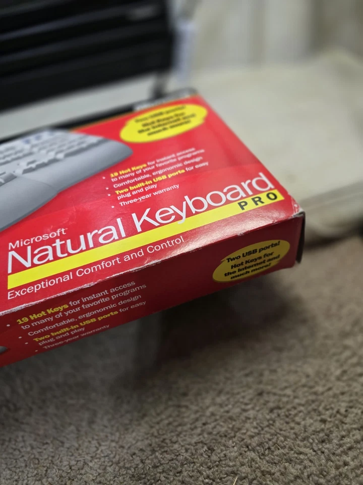 Microsoft Natural Ergonomic Keyboard Pro RT9431 USB Wired Keyboard Hot Key Game - Image 4 of 4